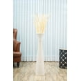 thumbnail image 3 of Leewadee Large White Home Decor Floor Vase - Wooden 34 inch Tall Farmhouse Decor Flower Holder For Fake Plant And Pampas Grass, 3 of 7
