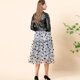 thumbnail image 4 of Gibobby faldas para mujer invierno Falda plisada Love flocado de talle para mujer Falda acampanada(Gris, L), 4 of 4
