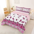 thumbnail image 2 of Homewish Vintage Pink Paisley Full Size Comforter Sets,Bohemian Exotic Style Bedding Comforter Set,Pink Reversible,3-Piece,1 Comforter and 2 Pillowcases, 2 of 7