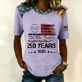 thumbnail image 4 of Youpwaven Women's America 250th Anniversary USA T-Shirt, 1776-2026 We The People Patriotic Graphic Top, 250 Years Celebration Independence Day Crew Neck Tee, 4 of 5