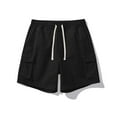 thumbnail image 4 of pstuiky Pantalones cortos para hombre, Pantalones cortos casuales de moda para hombre, de color liso, con bolsillo y cintura elástica. Pantalones cortos para correr para hombre, 4 of 7
