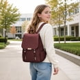 thumbnail image 7 of 12.6in Drawelry Laptop Backpack for Women, Waterproof Large Bag with 4 Compartments and 8 Zip Pockets, Multifunctional Storage Casual Rucksack with Sturdy Handle, Chic Daypack for Travel, Work, 7 of 7