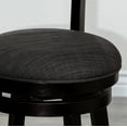 thumbnail image 5 of Dining Room Seating 30" Bar Height Slat Back Swivel Stool, Espresso Finish, Charcoal Fabric Seat,Kitchen Dining Chairs, 5 of 7