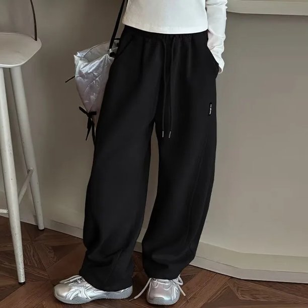 Pantalones de pierna ancha para niñas, nuevo estilo de otoño, pantalones deportivos informales con forma de plátano para niños grandes, temporada de primavera y otoño