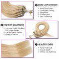 thumbnail image 4 of SEGO Micro Loop Real Thick Human Hair Extensions 50 Strands Invisible Micro Ring Beads Remy Thick Hair, 4 of 8