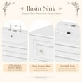 thumbnail image 5 of 36" Bathroom Vanity with Undermount Ceramic Sink, Solid Wood & MDF Cabinet, 4 Drawers & Adjustable Shelf, White Freestanding Vanity Set, 5 of 7
