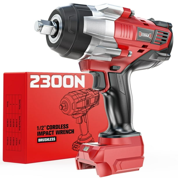 Llave de impacto inalámbrica DIYToolifz 1/2 pulgada 1700 FT-Lbs 18V