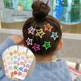 thumbnail image 4 of Qocolcyl 10 PACK Glitter Hollow Star Snap Hair Clips for Women, Colorful Metal Star Barrettes, Cute Broken Hair Bangs Hair Accessories for Daily Party Hairstyle, 4 of 7
