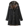 thumbnail image 2 of Women‘s Printed Warm Hoodie Coat Long Sleeve Buttons Jacket Plus Size Sweatshirt, 2 of 9