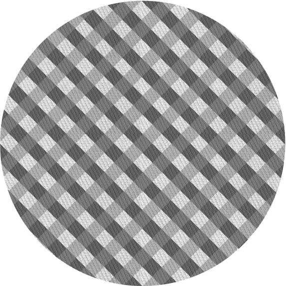 Ahgly Company Machine Washable Indoor Round Transitional Ash Gray Area Rugs, 6' Round