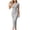 *Gray, variant on Women's Short Sleeve Crew Neck Ruched Bodycon Midi Dress,Ladies Slim Fit T-Shirt Maxi Dress,Stretchy Summer Form-Fitting Long Dress For Women,Light Blue,S-XL