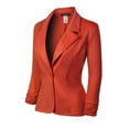 thumbnail image 4 of Made by Olivia Women's Classic Casual Work Solid Color Knit Blazer Coral L, 4 of 4