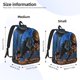 thumbnail image 2 of Easygdp Starry Night Charging Dinosaur Mochila de Lona Resistente para Laptop, Compatible con Laptops de 15 a 17 pulgadas, Ideal para Escuela, Trabajo y Viajes-Medium, 2 of 5