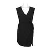 Laundry V-Neck Sleeveless Tie Side Gathered Side Solid Jersey Dress (Plus Size)-BLACK