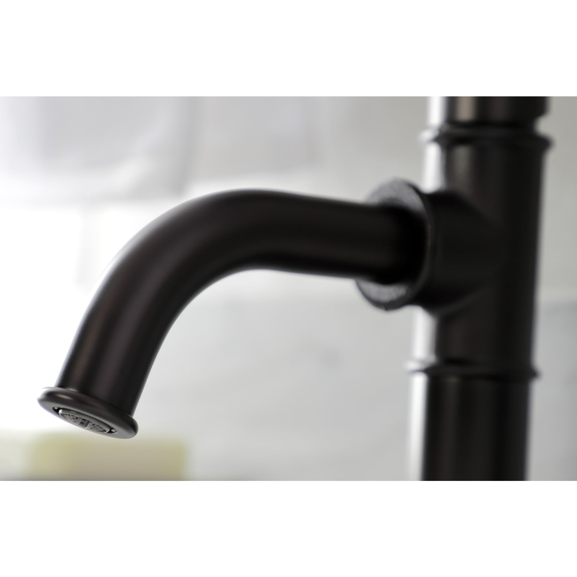 Kingston Brass KSD2825RX Belknap One-Handle Single-Hole Bathroom Faucet with Deck Plate and Push Pop-Up Drain, Oil Rubbed Bronze