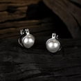 thumbnail image 6 of K-KED 925 Sterling Silver Pearl Drop Hoop Dangle Earrings Womens Ladies Jewellery Gift-Silver, 6 of 6