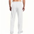 thumbnail image 5 of Mens Sweatpants with Pockets - Mesh Open Bottom Athletic Joggers for Men Loose Fit Gym Workout Running Casual Pants White XXXL, 5 of 5