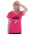thumbnail image 4 of Bust Breast Cancer Pink Ribbon BCA Womens Slim Fit Graphic Tee Brisco Brands L, 4 of 5