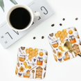 thumbnail image 5 of Fuzoiu Honey Bee Set Print Leather Coasters Set,Drink Coasters Set of 6,for Tabletop Protection, Durable PVC Coasters,Home Décor and Housewarming Gift,Square, 5 of 7