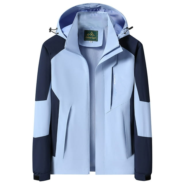 CEHVOM Veste de Pluie Solide pour Femmes Imperméable à Capuche Coupe-Vent en Liquidation