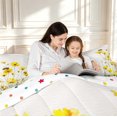 thumbnail image 4 of Erosebridal Elegant Bee King Size Comforter Sets,Graceful Flower Comforters King Size,White Yellow,Polkadot Reversible,3-Piece,1 Comforter and 2 Pillowcases, 4 of 7