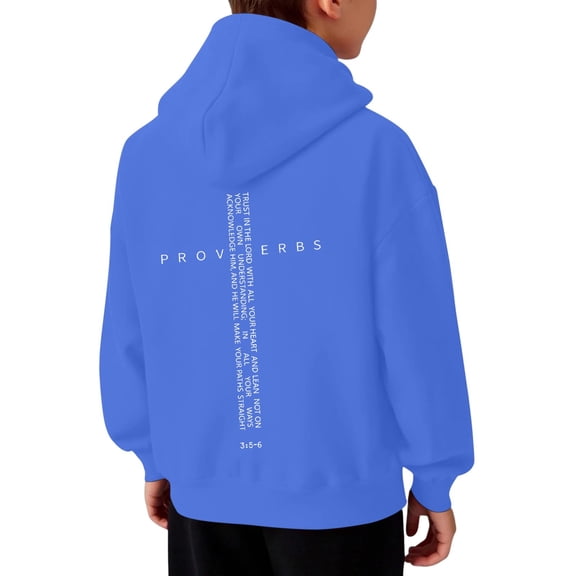 WOYY Toddler Boys Hooded Sweatshirt Casual Long Sleeve Pullover Hoodie for Kids, Sizes 1-14