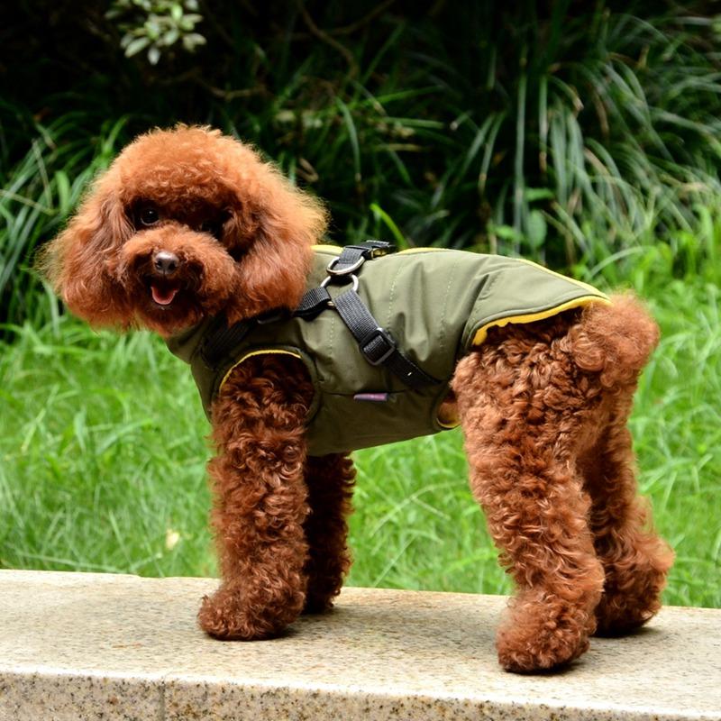 Ochine Dog Coat with Harness Winter Dog Coat Fleece Dog Jacket Waterproof Dog Coat Zipper Dog Jacket Puppy Coat Small Dog Clothes Dog Coat with Reflective Harness for Smal Medium Large Dogs - image 1 of 5