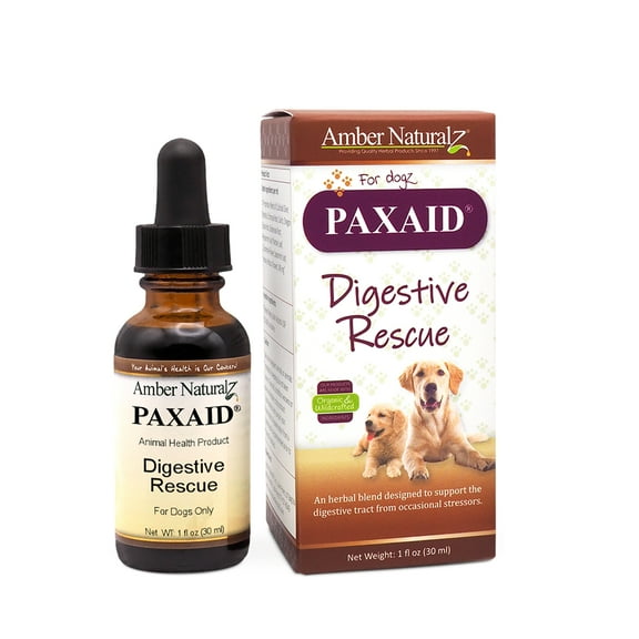 Amber NaturalZ Paxaid Digestive Rescue for Dogs & Puppies | For Occasional Digestive Upset 1oz
