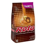 Rolo Chocolate Caramel Creamy And Rich, Individually Wrapped Candy Bulk Party Bag, 35.6 Oz