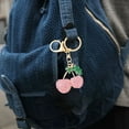 thumbnail image 4 of Visland Girl Keyring Cherry Shape Charm Sparkling Rhinestone Keychain Pendant Bag Handbags Backpacks Charm Accessories, 4 of 7