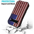 thumbnail image 5 of Case with Clip for Kyocera DuraForce Pro 3 Phone, Nakedcellphone Rugged Shield Cover and Ratchet Belt Hip Holster - USA Flag Design, 5 of 10