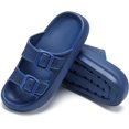 thumbnail image 4 of Slides for Women Men Pillow Slippers Double Buckle Adjustable Sandals EVA Recovery Slides, 4 of 6