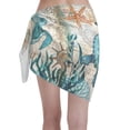 thumbnail image 2 of Bingfone Watercolor Sea Turtle Women's Sarong Swimsuit Cover Ups Bathing Suit Coverups Chiffon Beach Wrap Skirts, 2 of 7