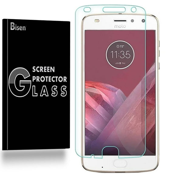 Motorola Moto Z2 Play (2017 Release) [2-Pack BISEN] 9H Tempered Glass Screen Protector, Anti-Scratch, Anti-Shock, Shatterproof, Bubble Free