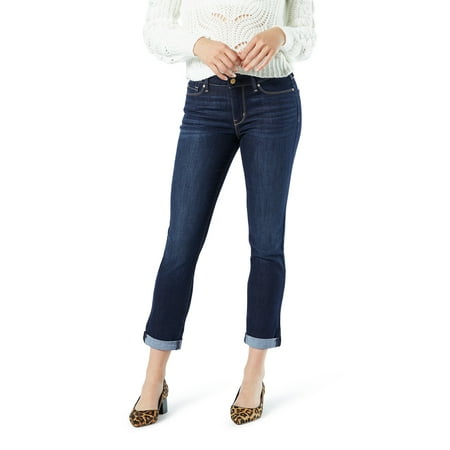 Signature by Levi Strauss & Co. Women's Modern Slim Cuffed (Best Way To Cuff Jeans)