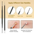 thumbnail image 6 of Ghojet Remover Extractor Tool, 10 Pcs Professional Surgical Pimple Popper Tool Kit with Metal Case for Quick and Easy Removal of Blackheads,Pimples,Zit Removing,Facial and Nose(Black), 6 of 8