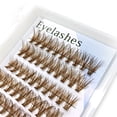 thumbnail image 5 of DOPI Eyelashes Colored Eyelash Clusters Curly Eyelashes Pink Blue Colors Eyelashes Natural Wispy Mixed Length Eyelash Pack Soft False Eyelashes, 5 of 5