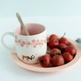 thumbnail image 2 of Taza de café de zorro de cerámica con flor de cerezo rosa elegante, regalo para amigo, maestro, primo Sincero  Hogar, 2 of 3