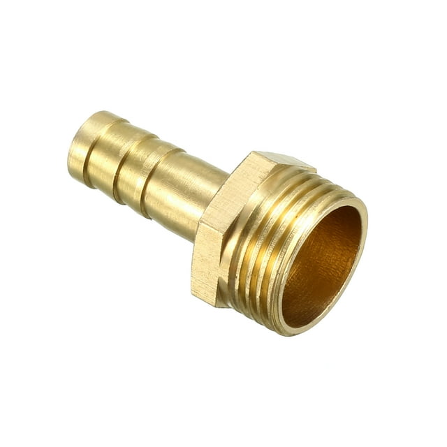 Conector adaptador de manguera acanalada de latón 8mm Barb x 3/8 PT Macho