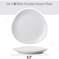 thumbnail image 2 of BTaT- White Dessert Plates, Set of 6, 8.3", Small Plates for Appetizers, 2 of 7