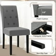 thumbnail image 5 of Homall Dining Chairs Set of 2,Modern Upholstered Fabric Dining Chairs,Kitchen,Dining Room Wooden Chairs (Gray), 5 of 7