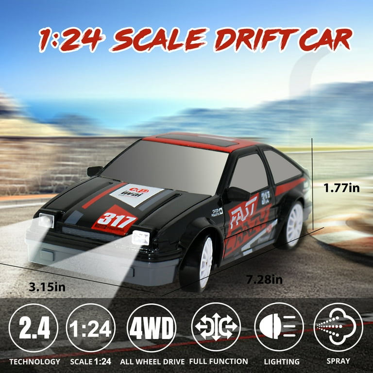 2.4G Drift Rc Car 4WD RC Drift Car Toy Remote Control GTR Model AE86  Vehicle Car RC Racing Car Toy for Children Christmas Gifts - Realistic  Reborn Dolls for Sale