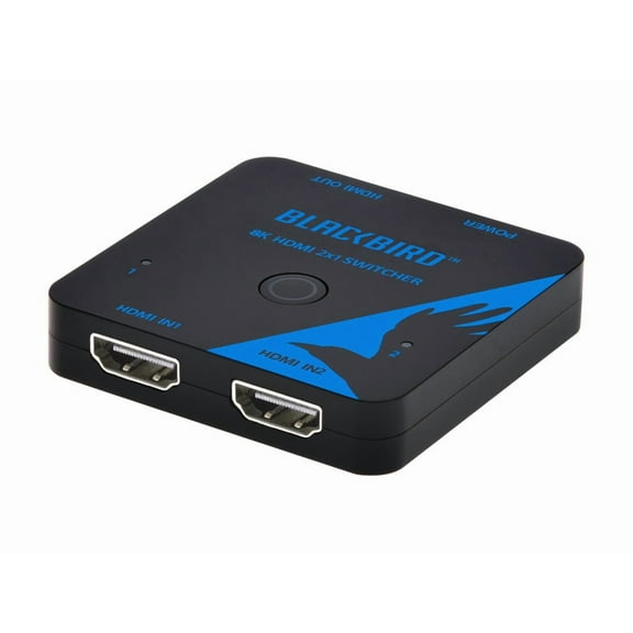 Monoprice Blackbird 8K60 2x1 Video Switcher with HDMI HDCP 2.3 Share One 8K60 HDMI Input Between Two Sources