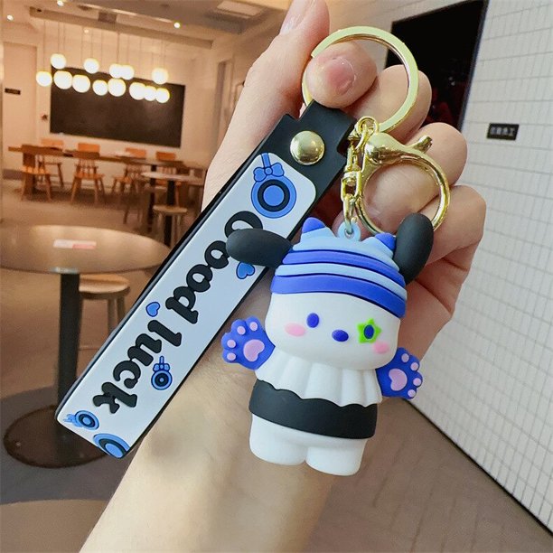 Sanrio-Llavero de Hello Kitty Kuromi para niños, llaveros con colgante de Pochacco, Pompón, Purin, bonito, Cinnamoroll, My Melody, Kawaii Fivean unisex