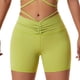 thumbnail image 1 of Pantalones cortos de yoga Estilo Europa y América Cintura alta Levantamiento de cadera Fitness Leggings cortos para correr Verde L, 1 of 8