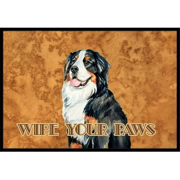 Carolines Treasures  24 X 36 In. Bernese Mountain Dog Wipe Your Paws Indoor Or Outdoor Mat