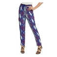 thumbnail image 3 of DKNY Womens Blue Pocketed Patterned Straight leg Pants S, 3 of 4