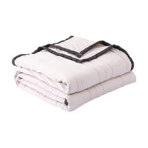 RoamHome Cotton Plain Summer Blanket Lightweight Thin Skin-Friendly Quilt Machine Washable Cooling Blankets Summer Supplies Throw Blanket Good Gift (Beige, 1PC)