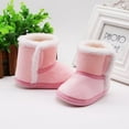 thumbnail image 7 of Newborn Baby Boys Girls Winter Warm Booties Non-slip Soft Sole Side Stay on Ankle Snow Boots Infant Newborn Toddler Prewalker Winter Warm Crib Shoes, 7 of 7
