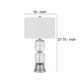 thumbnail image 5 of 28 Inch Fluted Glass Base Table Lamp, Dimmer, Clear- Saltoro Sherpi, 5 of 5